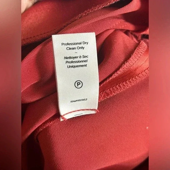 Cinq a Sept 5a7 SATIN RUTHY PANT Pleated Front Zip Closure Straight leg Size 4 - Picture 14 of 16